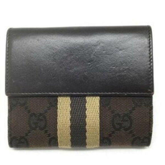 Gucci Leather Wallet Beige Brown Jackie Bifold - Picture 1 of 7